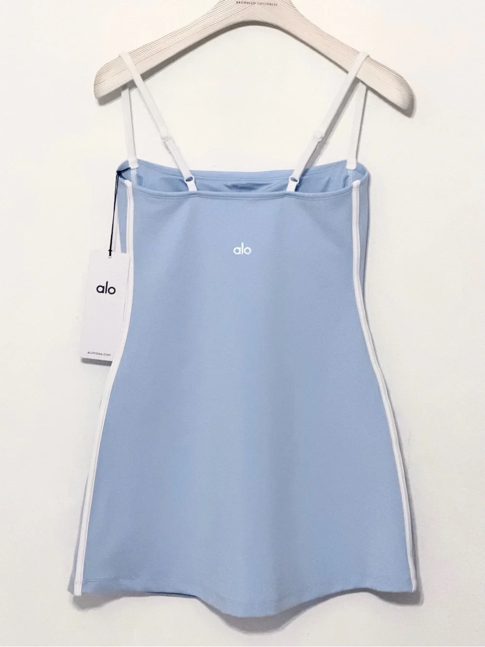 NWT ALO Airbrush Streamlined Dress • Seashell Blue • in Size X-Small • Brand New